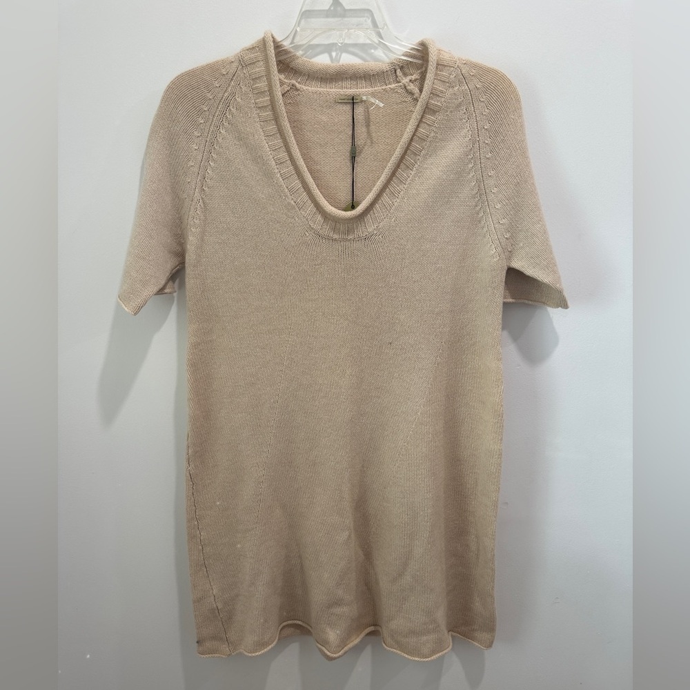 Max Studio‎ Beige Short Sleeve Knit Top/tunic size L new